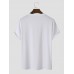 Men Cotton Letter   Coconut Tree Hawaii All Matched Skin Friendly Crew Neck T  Shirts