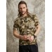 Men Gingham   Camo Print Single Pocket Hem Cuff Skin Friendly Short Sleeve T  Shirt