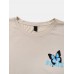 Men Figure   Butterfly Print Art Style Soft Skin Friendly Matched Casual T  Shirts