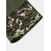 Men Camo Stitching Flat Pocket Designed Knee Length Cargo Shorts