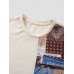 Men Paisley Patchwork Stitching Leisure All Matched T  Shirts