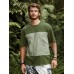 Men Flat Pocket Stitching Colorblock Camping Soft Breathable T  Shirts