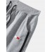 Men Jogger Sweatpants Drawstring Elastic Waist Ankle Length Pants