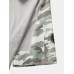 Men Camo Patchwork Icon Pattern Half Zip Soft Breathable Short Sleeve T  Shirt