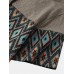 Mens Argyle Pattern Patchwork Ethnic Style Short Sleeve Hooded T  Shirts