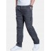 Mens Cotton Multi Pocket Elastic Waist Cargo Pants