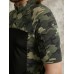 Men Camo Print Patchwork Front Zip Skin Friendly Short Sleeve Casual T  Shirt