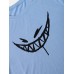 Men Evils Smile Print Hem Cuff All Matched Skin Friendly Crew Neck T  Shirts